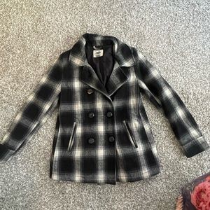Old Navy plaid peacoat
